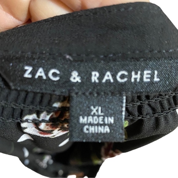 Zac & Rachel Blouse Polka Dot & Floral Size XL - Picture 7 of 7
